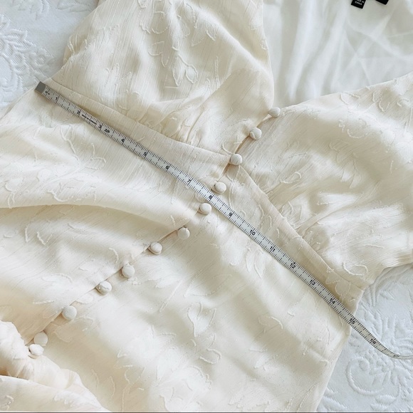 NWOT Gala in the Garden Cream Jacquard High-Low Midi Dress Small Medium - Picture 8 of 13